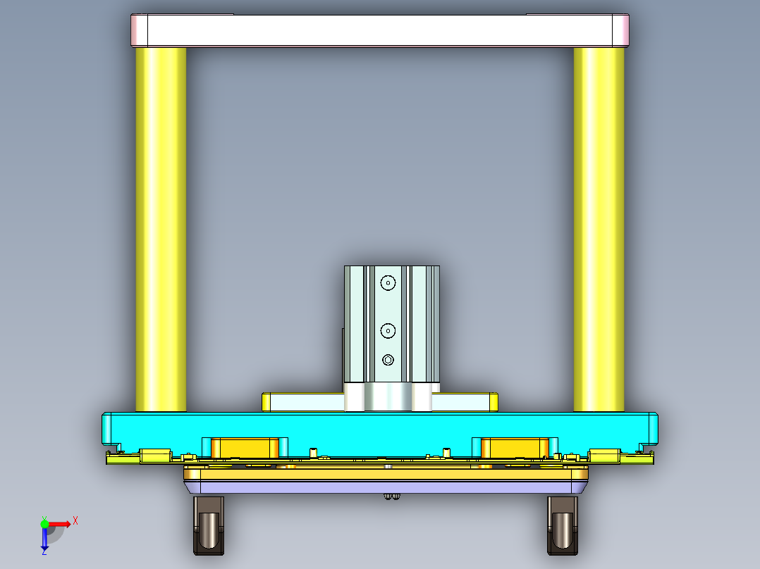 UX301-C笔记本CNC工装夹具三维模型-CNC7俯视图