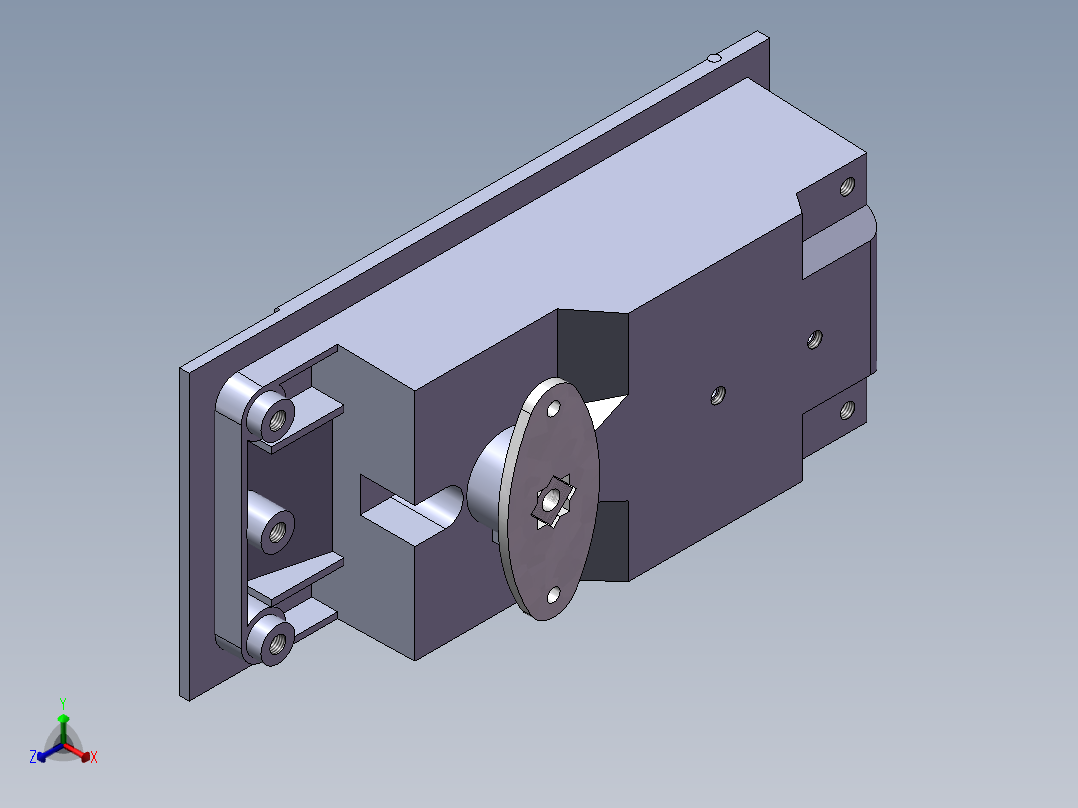 门锁正等轴测图