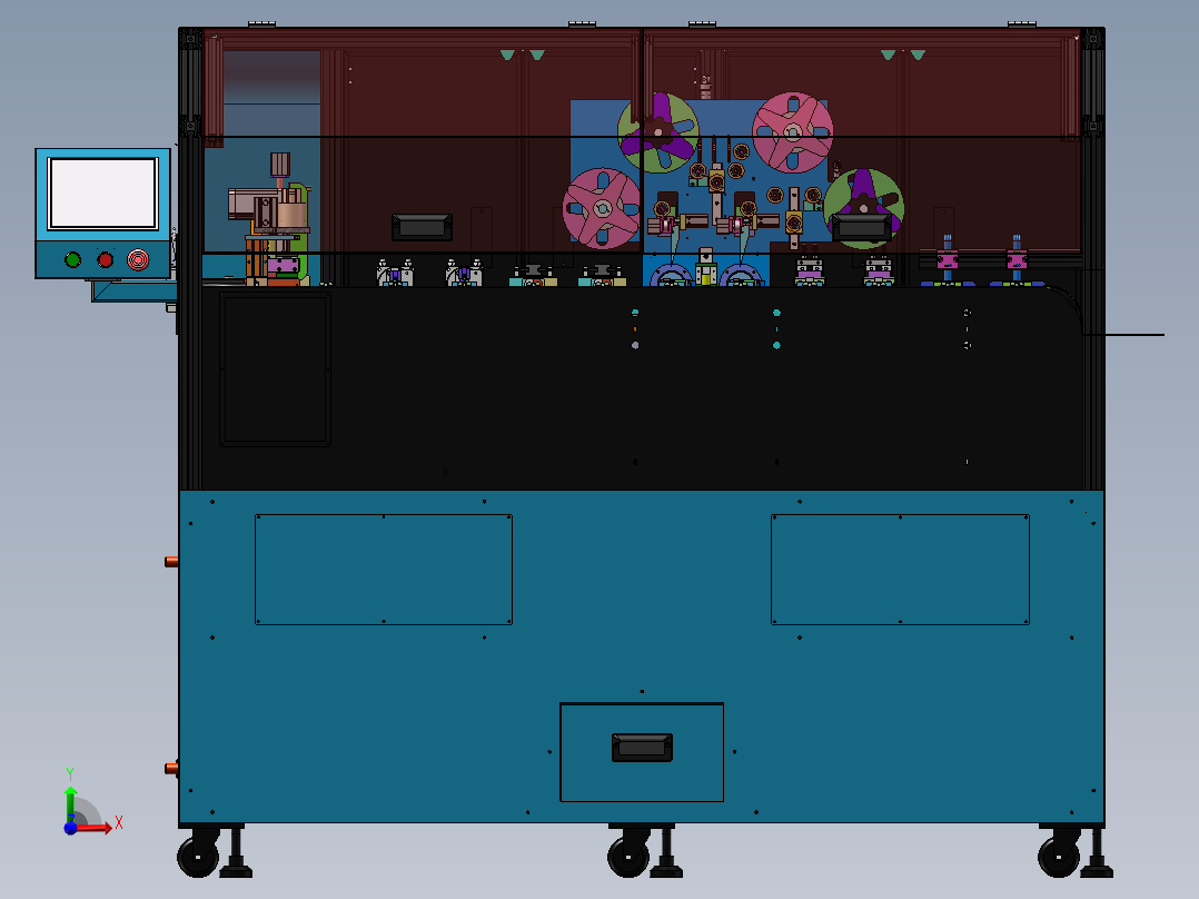 能源线刷剪设备sw18可编辑前视图