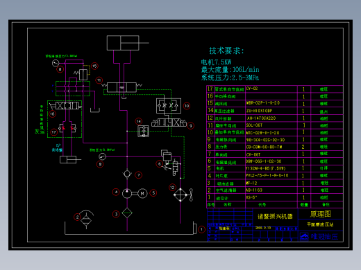 浙江诸暨振兴机器液压系统原理