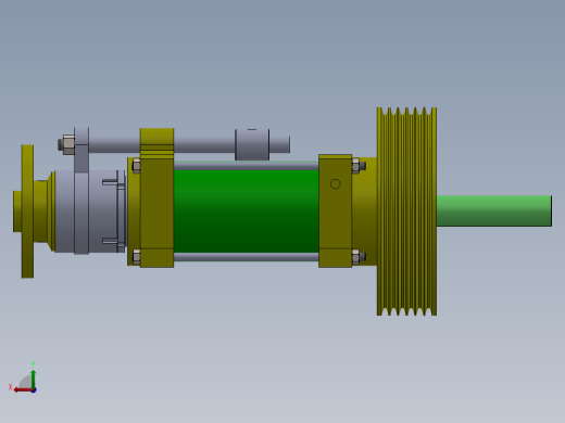 带直线运动的液压活塞组件，用于移动皮带传动系统的皮带轮后视缩略图