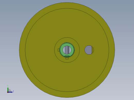 带直线运动的液压活塞组件，用于移动皮带传动系统的皮带轮左视缩略图