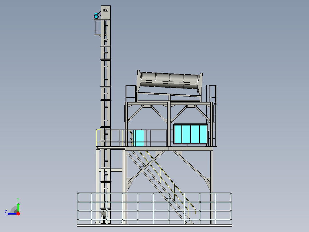 百万伏高压铁塔三维设计右视图