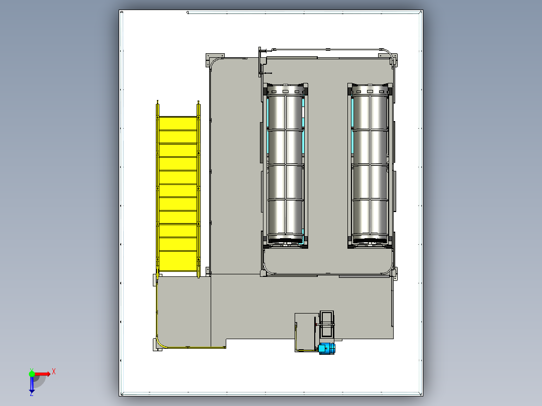 百万伏高压铁塔三维设计俯视图