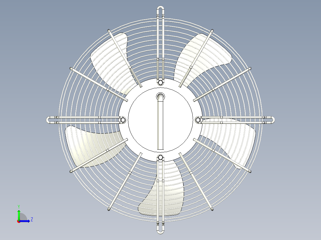 外转子轴流风机YWF4D-550左视图