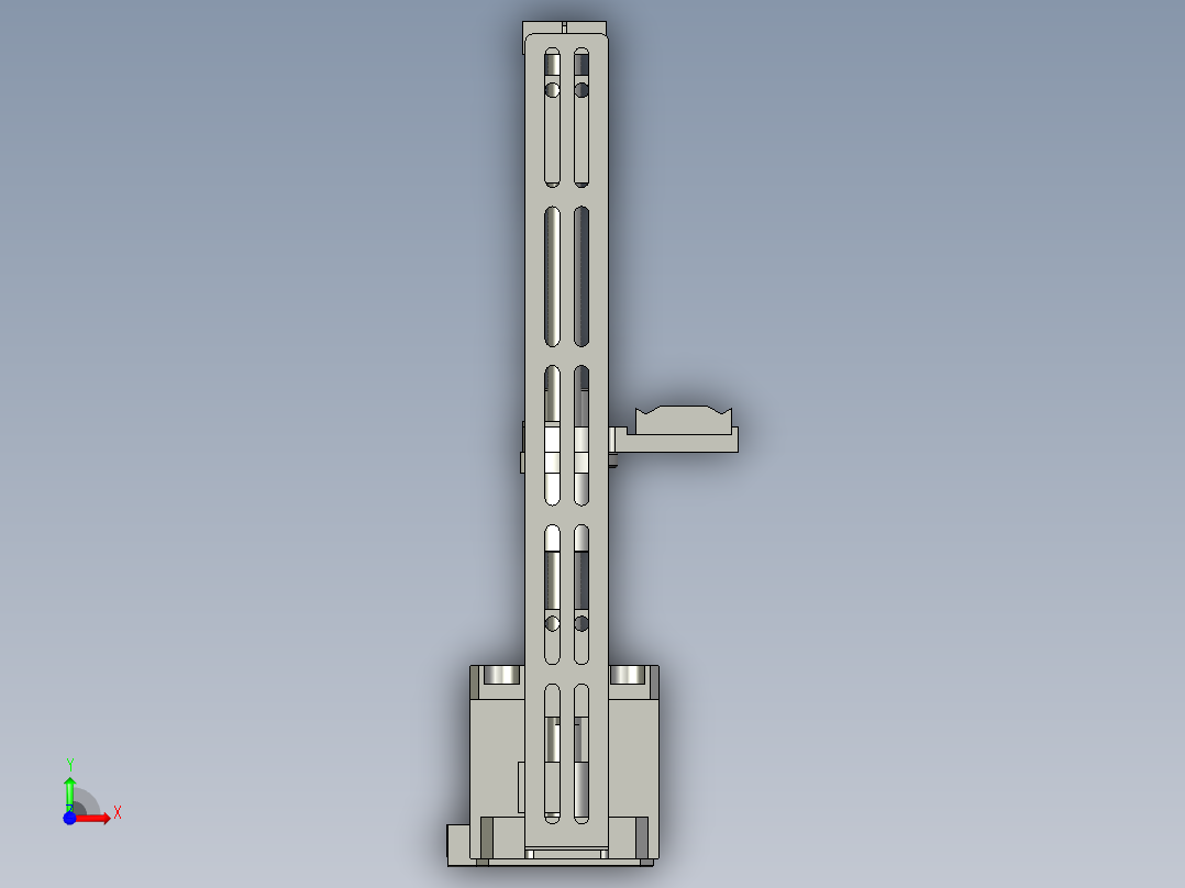 托料机构前视图