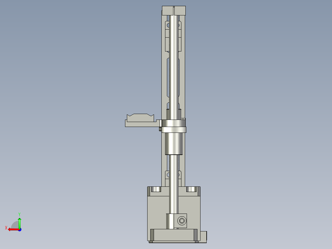 托料机构后视图