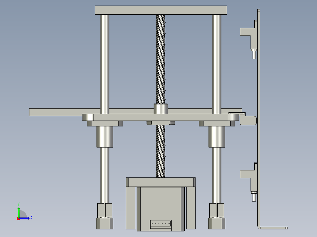 托料机构左视图