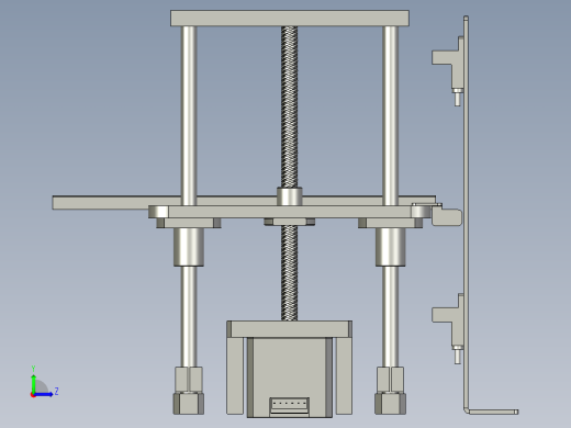 托料机构左视缩略图