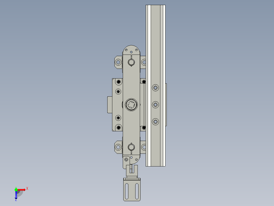 托料机构俯视图