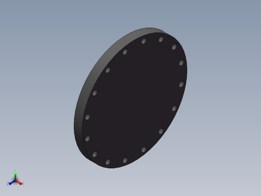 FLANGE-BLIND_DN350_PN10_U-PVC正等轴测缩略图