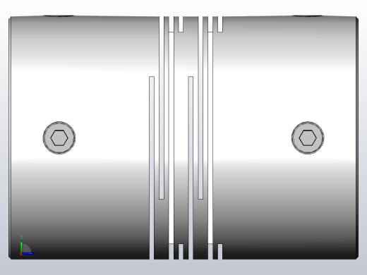 LK7系列 定位螺丝固定平行式（弹性联轴器）[LK7-63]左视缩略图