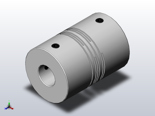 LK7系列 定位螺丝固定平行式（弹性联轴器）[LK7-63]正等轴测缩略图