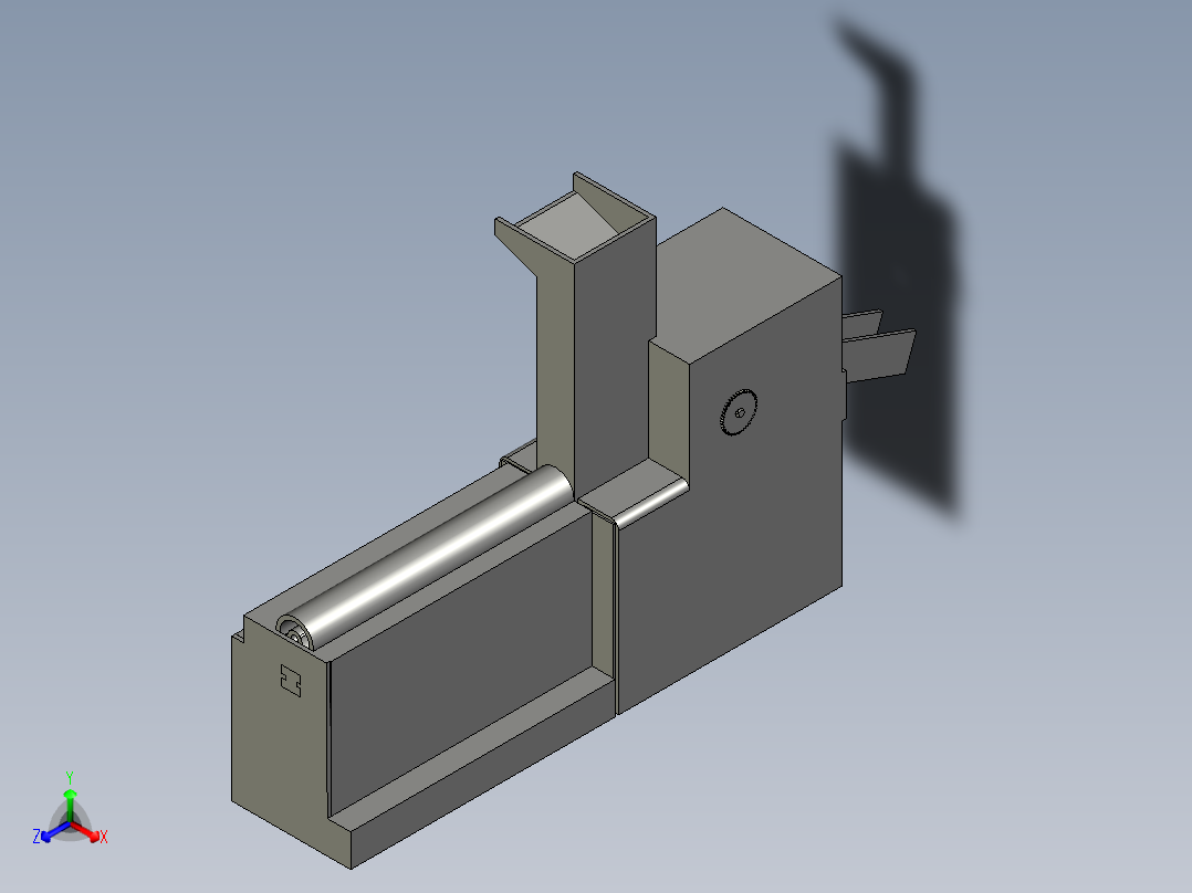 连续进出的洗瓶机主视图