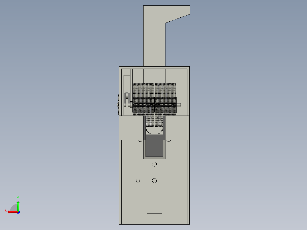 连续进出的洗瓶机后视图