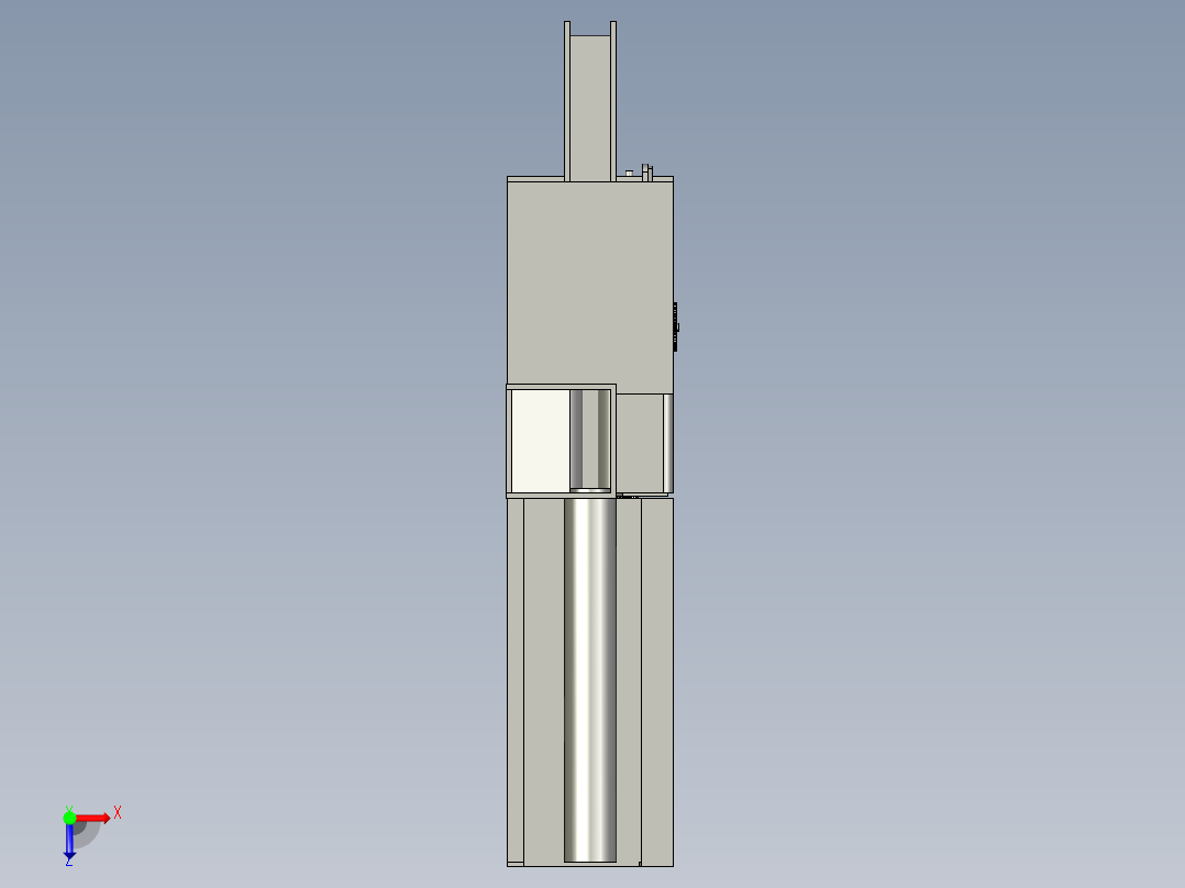 连续进出的洗瓶机俯视图