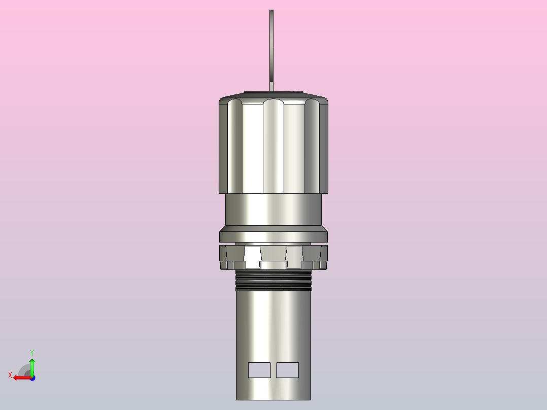 18钥匙旋钮开关3D模型后视图