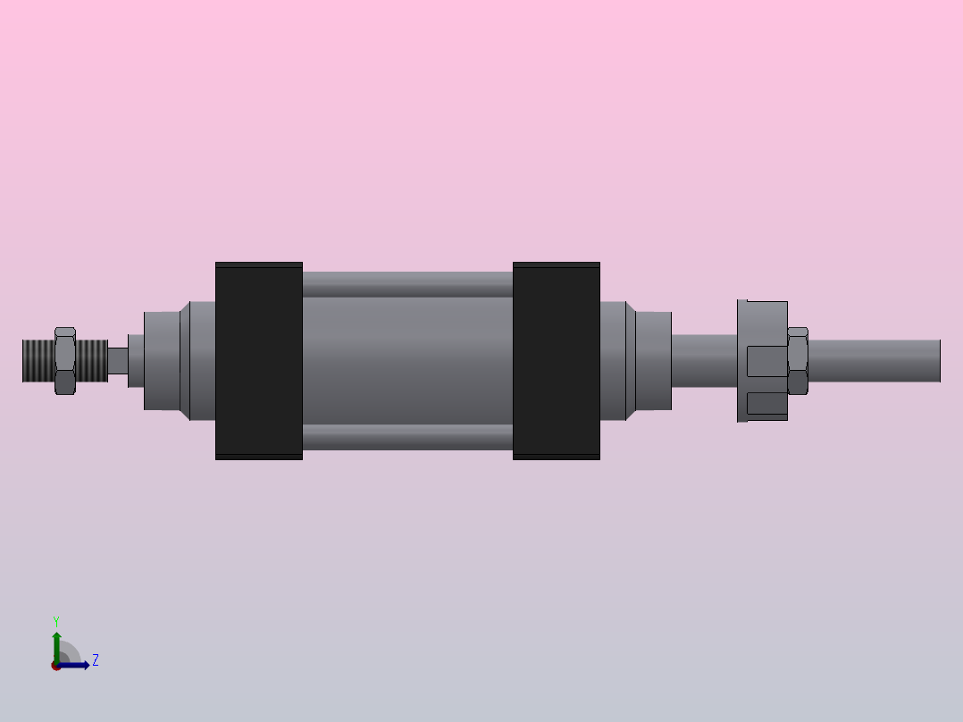 SIJ双轴复动行程可调型气缸SIJ63×175-S-CS1U1左视图
