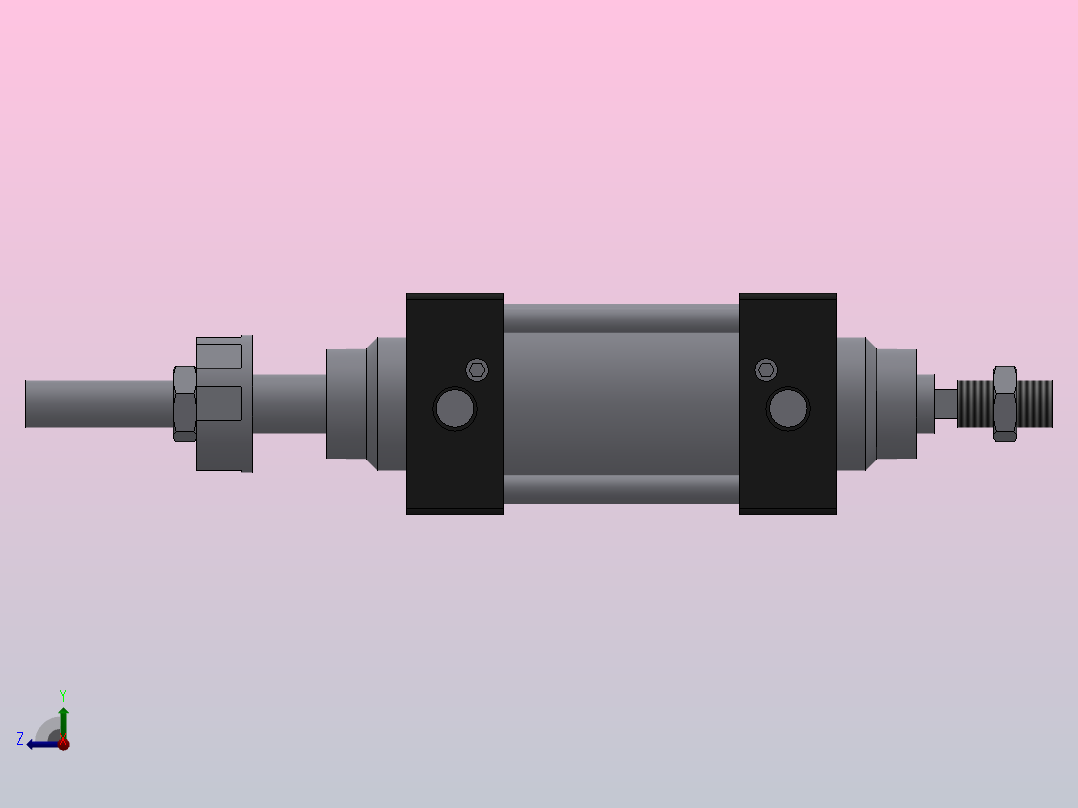 SIJ双轴复动行程可调型气缸SIJ63×175-S-CS1U1右视图