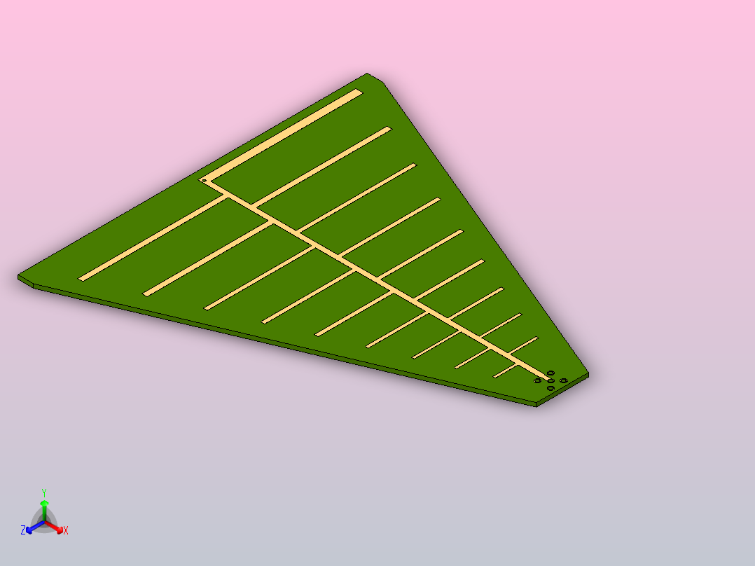 800MHz~6GHz对数Peroidic宽带微带PCB天线主视图