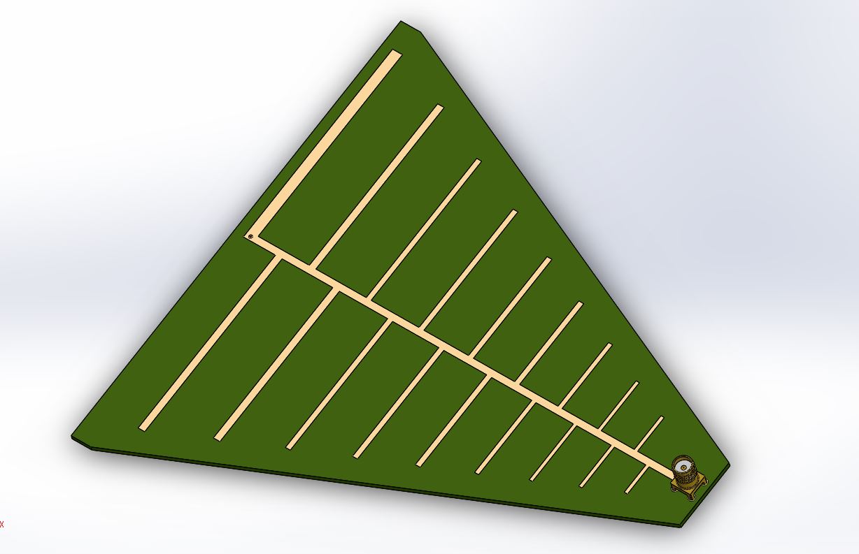 800MHz~6GHz对数Peroidic宽带微带PCB天线
