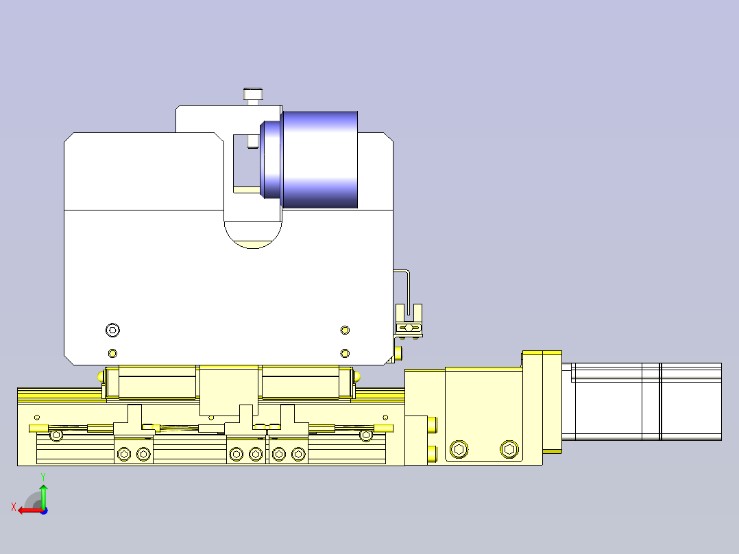 一款树脂零件的切削加工机3D模型后视图