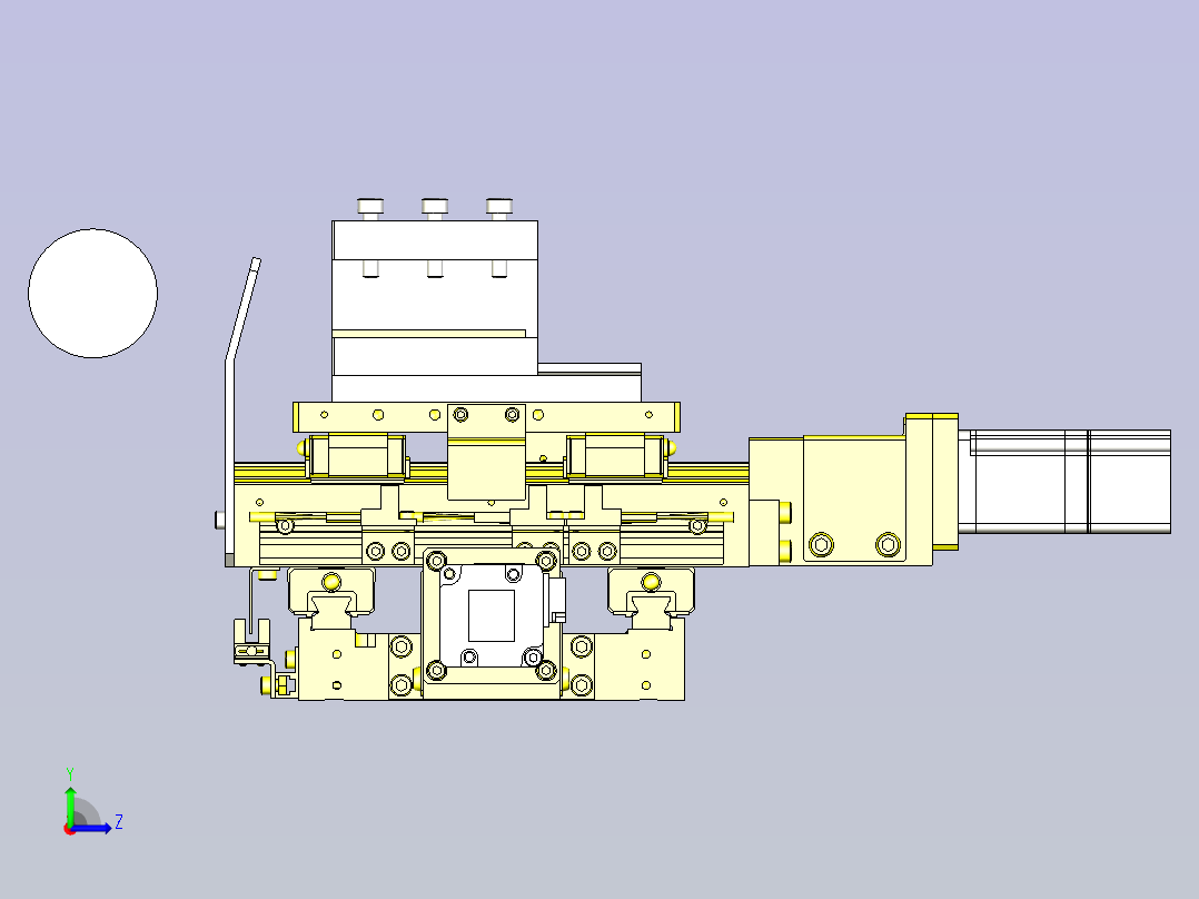 一款树脂零件的切削加工机3D模型左视图