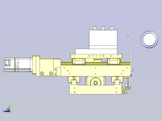 一款树脂零件的切削加工机3D模型右视缩略图