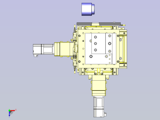 一款树脂零件的切削加工机3D模型俯视缩略图