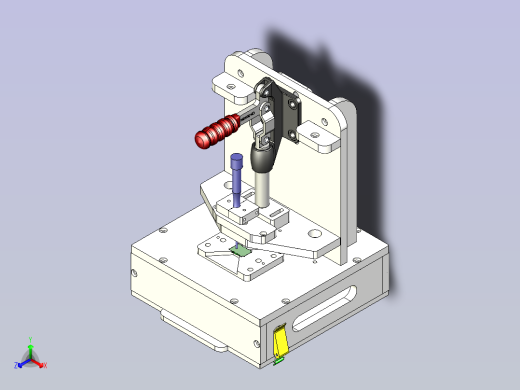 60行程快速夹下压测试治具3D模型