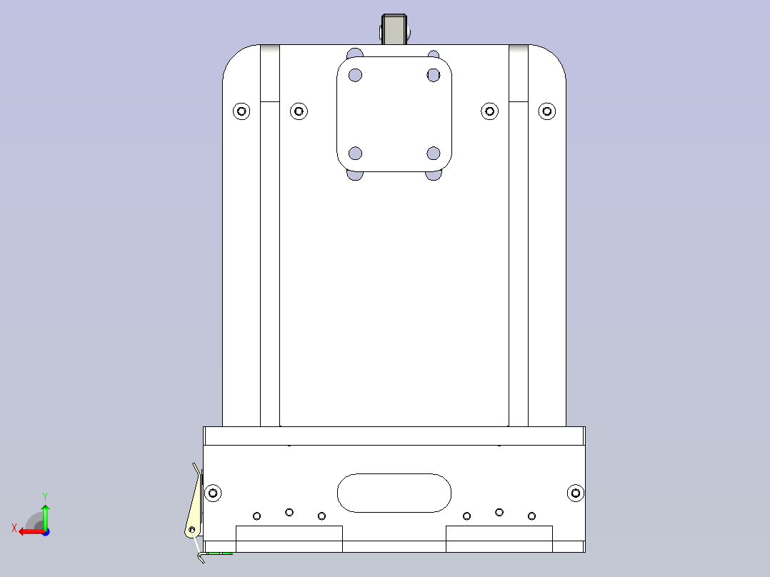 60行程快速夹下压测试治具3D模型后视图