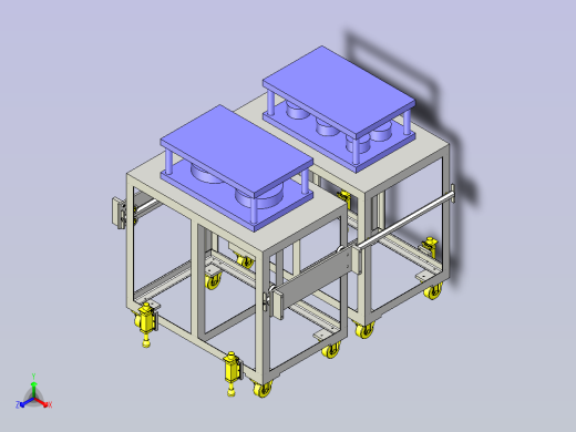 一款切换工序的台架滑动3D模型正等轴测缩略图