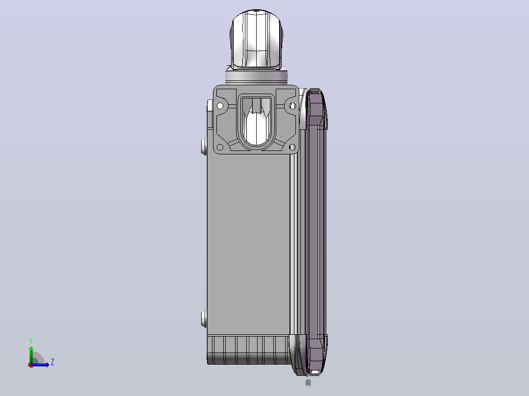 向下墙座+90度箱体连接器+控制箱.SLDASM左视图
