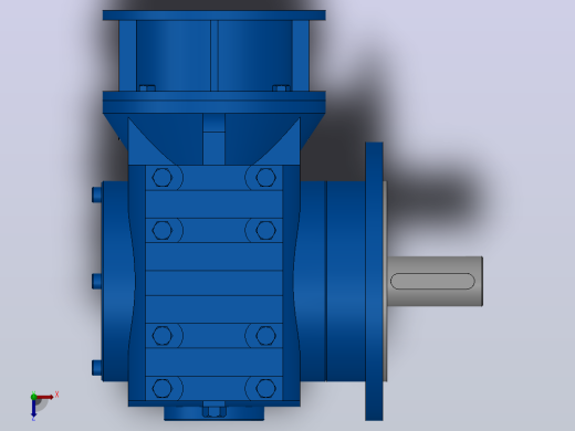 SF77ZP蜗轮蜗杆减速机SF77-13.16-M1-A-P80俯视缩略图