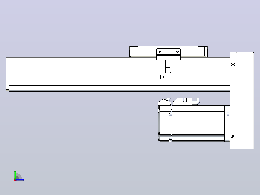 滚珠丝杠直线轴带导轨全封闭TPA-HCR-105D-1610C-L150-MP-C-P40-N3左视图