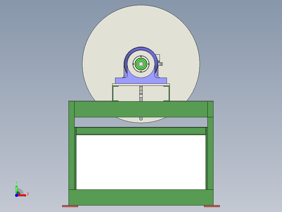 缠绕机 绕线机wire-winding-machine-1831-模型格式为 x_t stp前视图