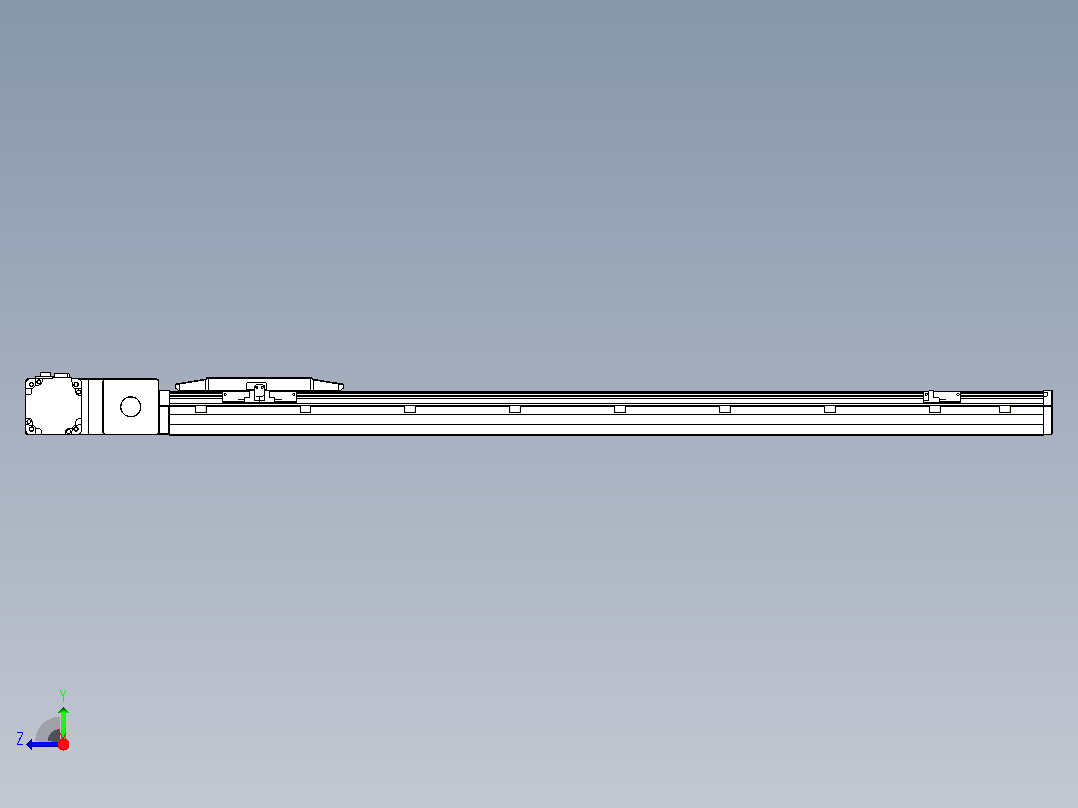 机器人皮带驱动直线轴TPA-GCB-150-P80-L950-QL-M75-N3右视图
