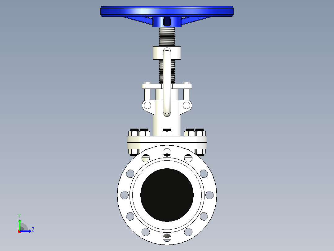 J41W-40R法兰连接截止阀[J41W-40R]DN200左视图