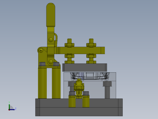 工件夹紧夹具左视缩略图