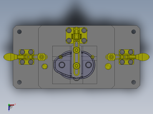 工件夹紧夹具俯视缩略图