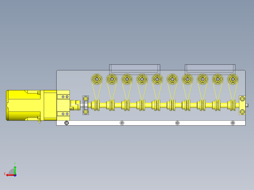 传导圆皮带直行动力的滚轮传送带后视缩略图