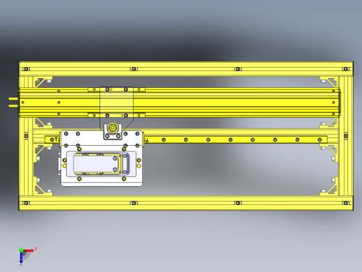 使用了单轴机器人的轻载传送装置俯视缩略图