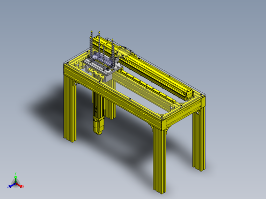 使用了单轴机器人的轻载传送装置正等轴测缩略图