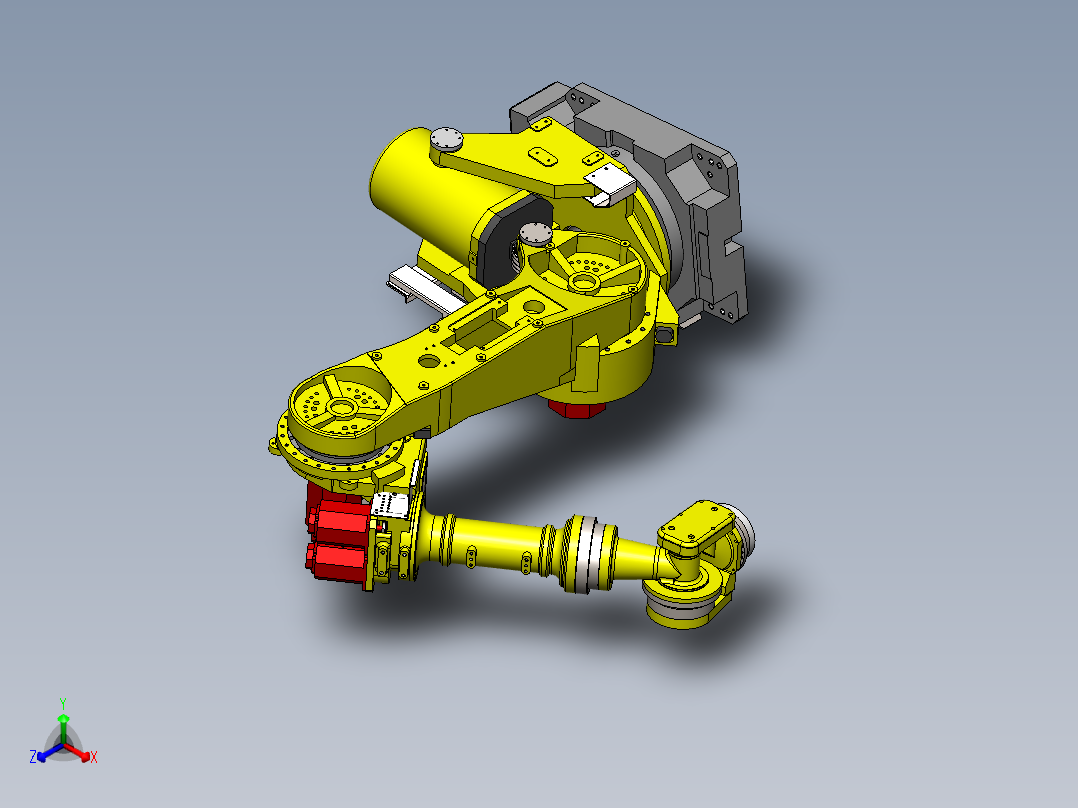 法兰克200F机器人正等轴测图