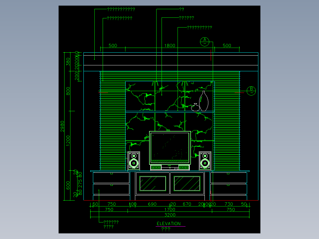 家装类CAD图块(三)-FH01014B