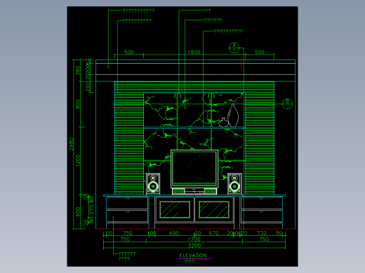 家装类CAD图块(三)-FH01014B
