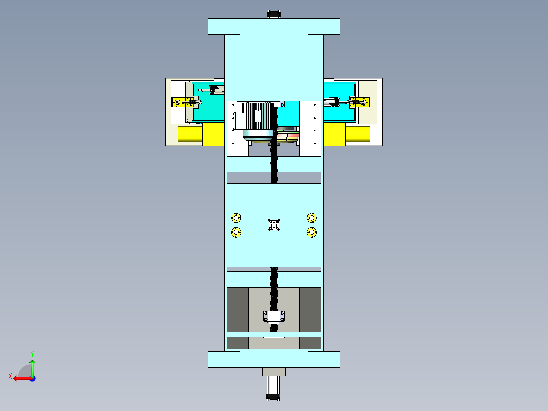 热水器筒底盖打磨机step后视图