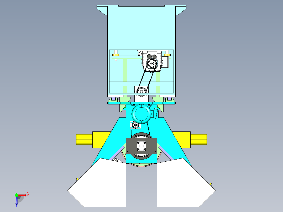 热水器筒底盖打磨机step俯视图