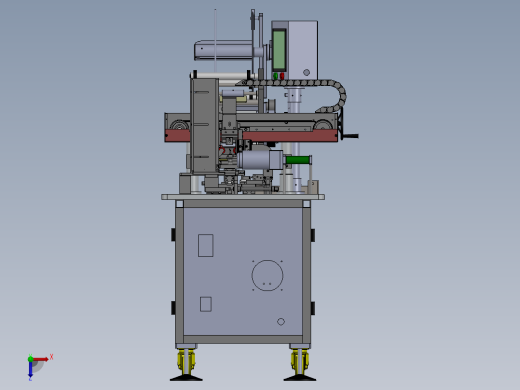 手机电池4面贴标机（sw14可编辑+工程图）俯视缩略图