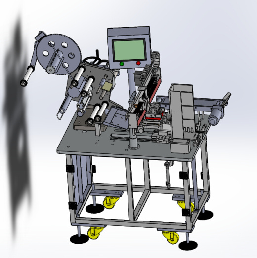 手机电池4面贴标机（sw14可编辑+工程图）缩略图